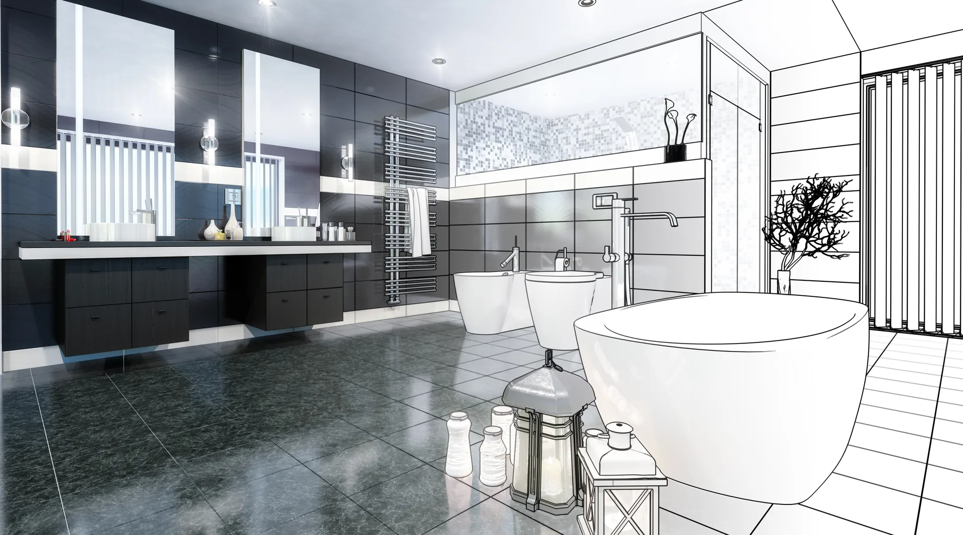 Modernes Badezimmer